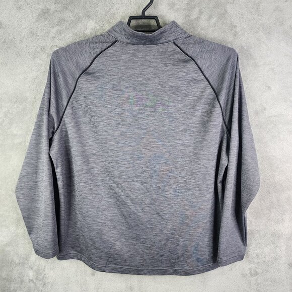 Mens Heather Gray Greg Norman Pullover Shirt 1/4 Zip Long Sleeve Mock Neck L - Picture 8 of 11